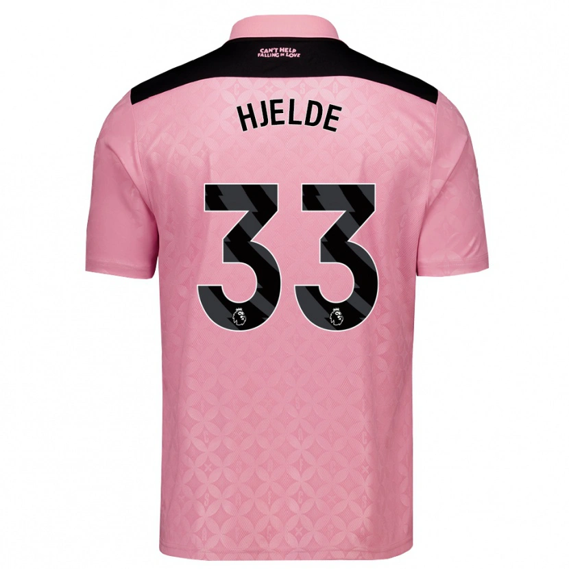 Danxen Dámské Leo Fuhr Hjelde #33 Světle Růžová Černá Daleko Hráčské Dresy 2026/27 Dres