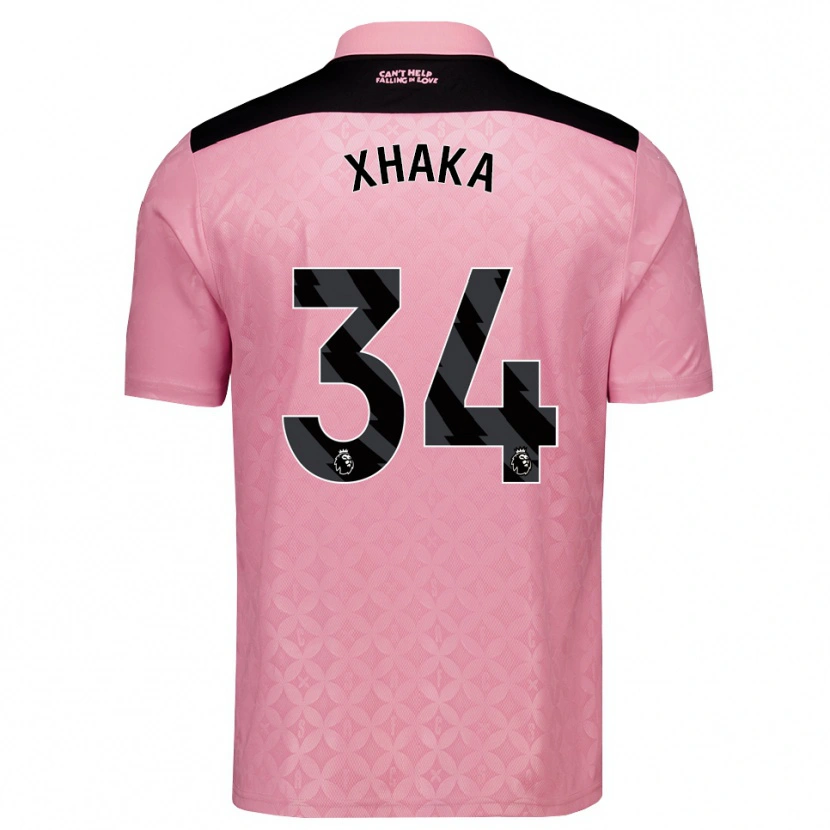 Danxen Dámské Granit Xhaka #34 Světle Růžová Černá Daleko Hráčské Dresy 2026/27 Dres