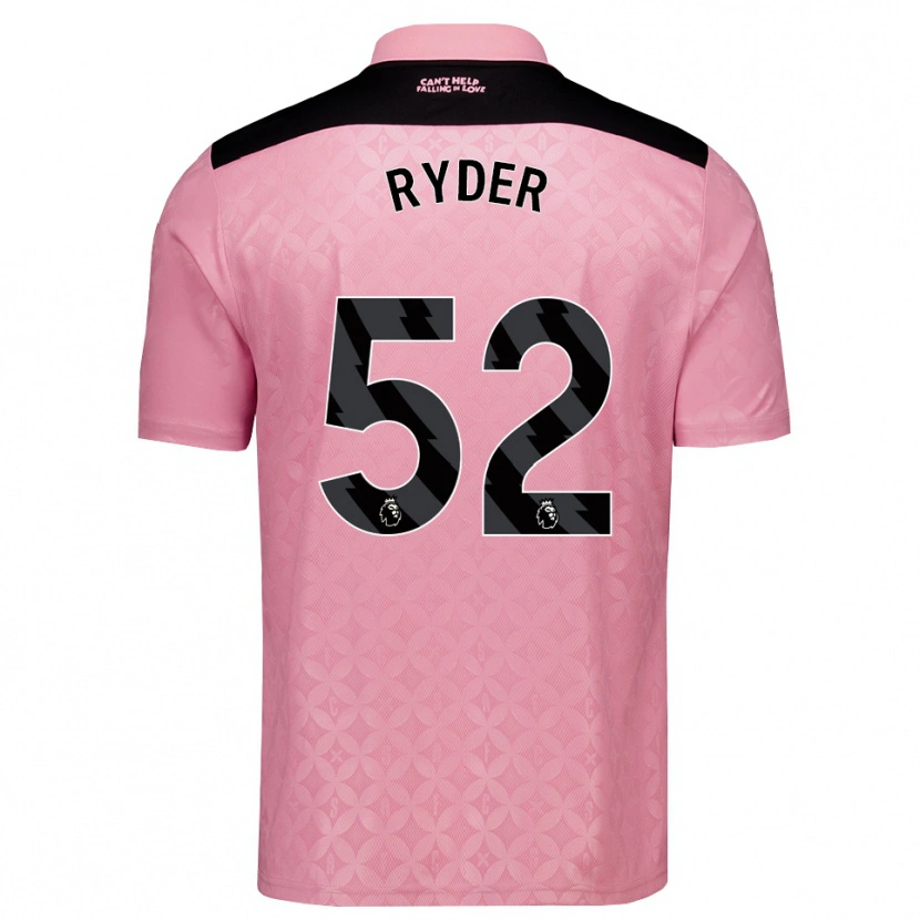 Danxen Dámské Joe Ryder #52 Světle Růžová Černá Daleko Hráčské Dresy 2026/27 Dres