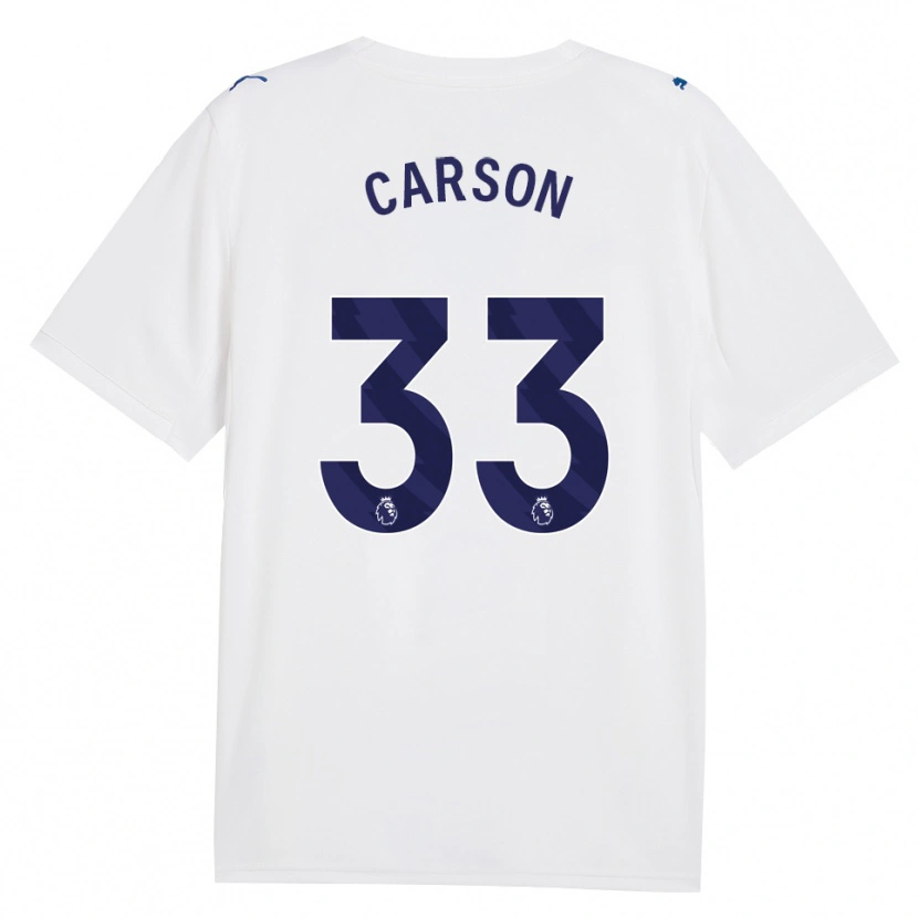 Danxen Dámské Scott Carson #33 Námořní Bílá Třetí Hráčské Dresy 2026/27 Dres