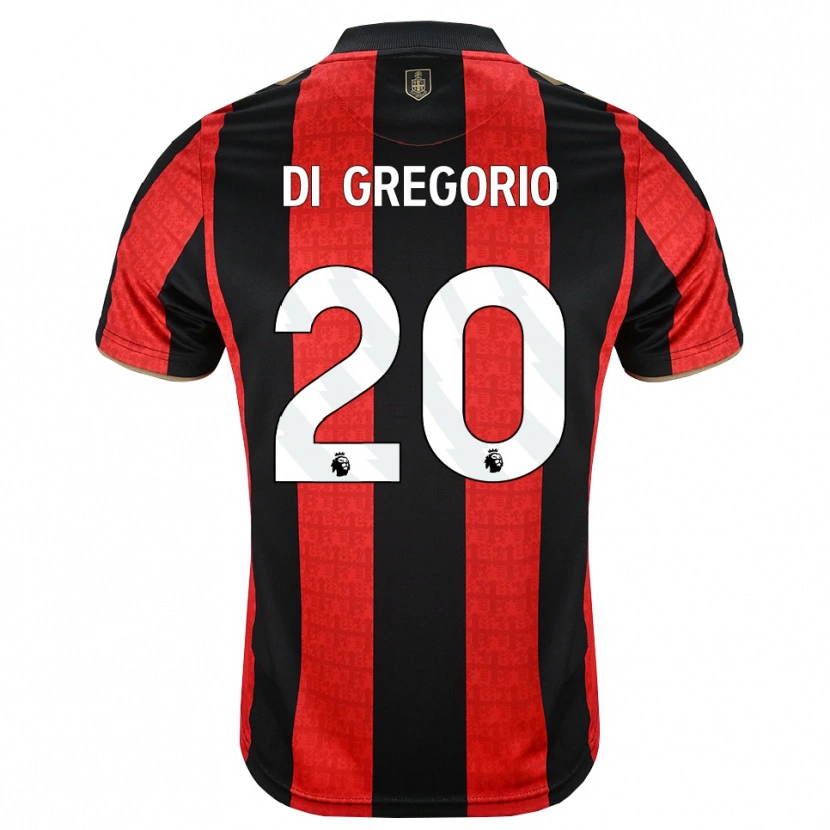 Danxen Dámské Michele Di Gregorio #20 Zlatavě Rudá Červená Černá Domů Hráčské Dresy 2026/27 Dres