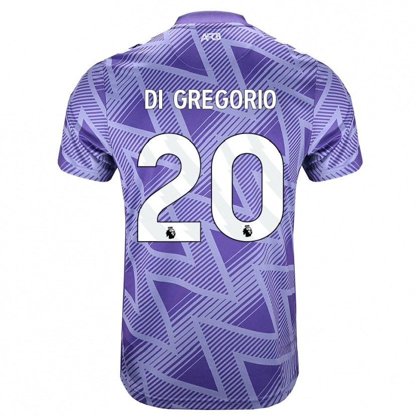 Danxen Dámské Michele Di Gregorio #20 Světle Fialově Červená Bílá Daleko Hráčské Dresy 2026/27 Dres