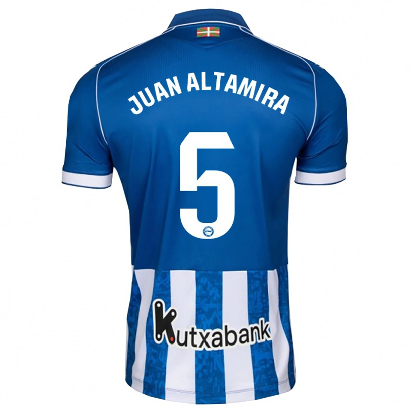 Danxen Dětské Ines Juan Altamira #5 Modrá Bílá Černá Domů Hráčské Dresy 2026/27 Dres
