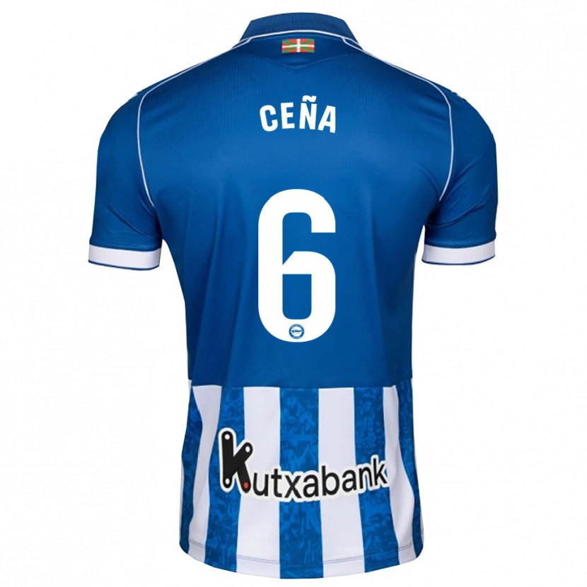 Danxen Dětské Marcos Ceña #6 Modrá Bílá Černá Domů Hráčské Dresy 2026/27 Dres