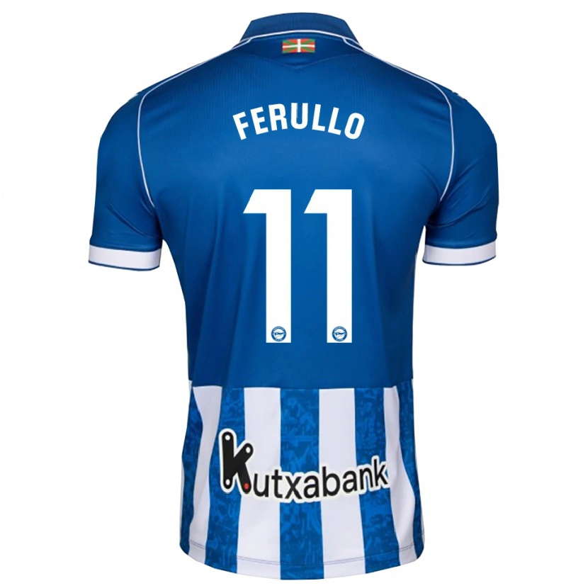 Danxen Dětské Flavio Ferullo #11 Modrá Bílá Černá Domů Hráčské Dresy 2026/27 Dres