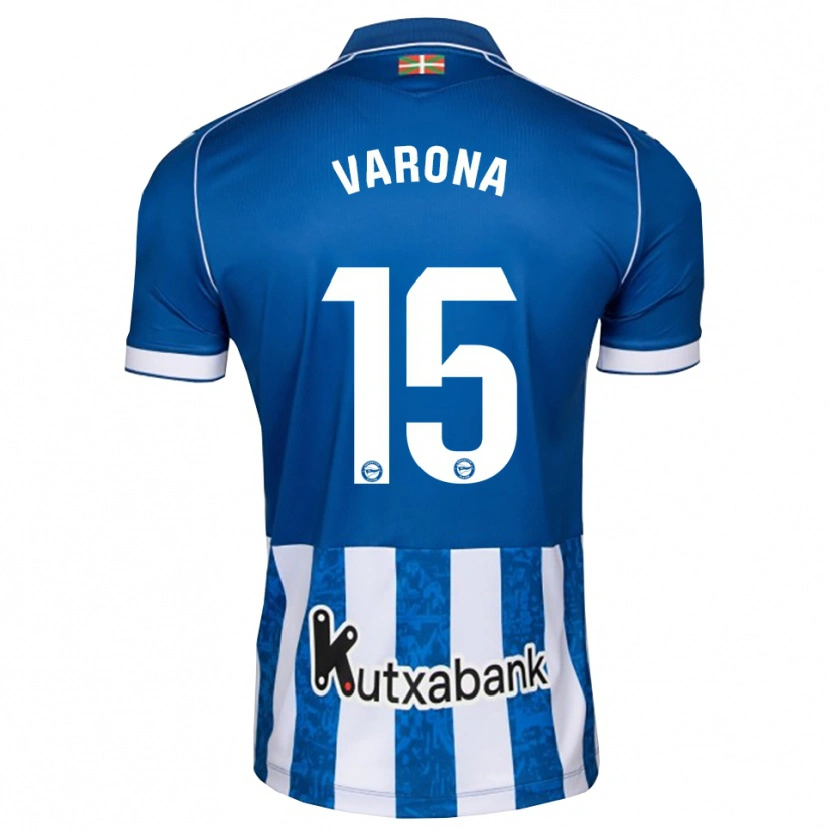 Danxen Dětské Ander Varona #15 Modrá Bílá Černá Domů Hráčské Dresy 2026/27 Dres