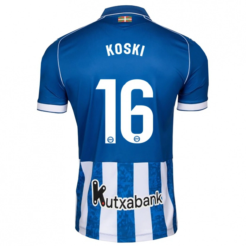 Danxen Dětské Ville Koski #16 Modrá Bílá Černá Domů Hráčské Dresy 2026/27 Dres