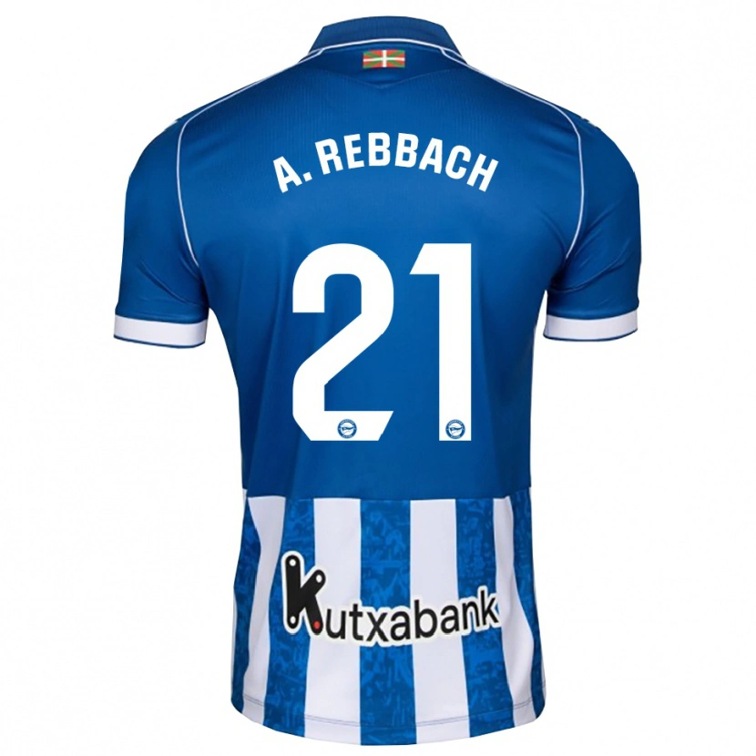 Danxen Dětské Abde Rebbach #21 Modrá Bílá Černá Domů Hráčské Dresy 2026/27 Dres