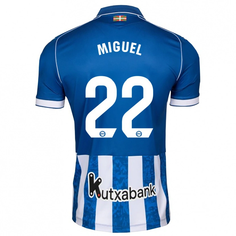 Danxen Dětské Miguel Rodríguez #22 Modrá Bílá Černá Domů Hráčské Dresy 2026/27 Dres