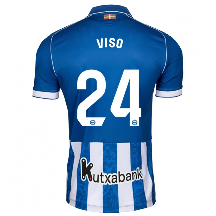 Danxen Dětské Carlo Viso #24 Modrá Bílá Černá Domů Hráčské Dresy 2026/27 Dres