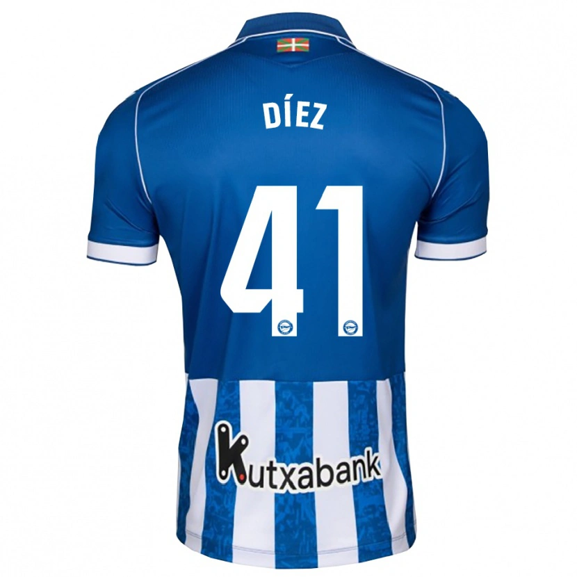 Danxen Dětské Victor Díez #41 Modrá Bílá Černá Domů Hráčské Dresy 2026/27 Dres