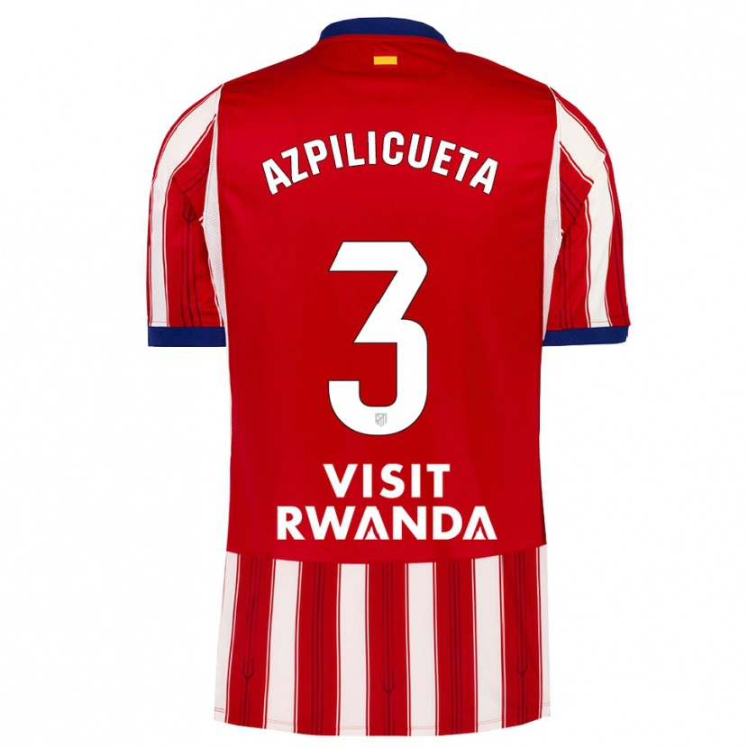 Danxen Dětské César Azpilicueta #3 Královská Modř Červená Bílá Domů Hráčské Dresy 2026/27 Dres