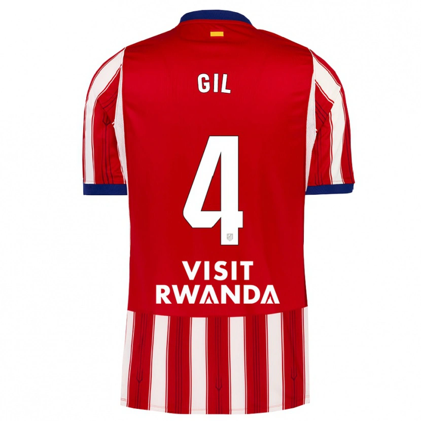 Danxen Dětské Miguel Gil #4 Královská Modř Červená Bílá Domů Hráčské Dresy 2026/27 Dres