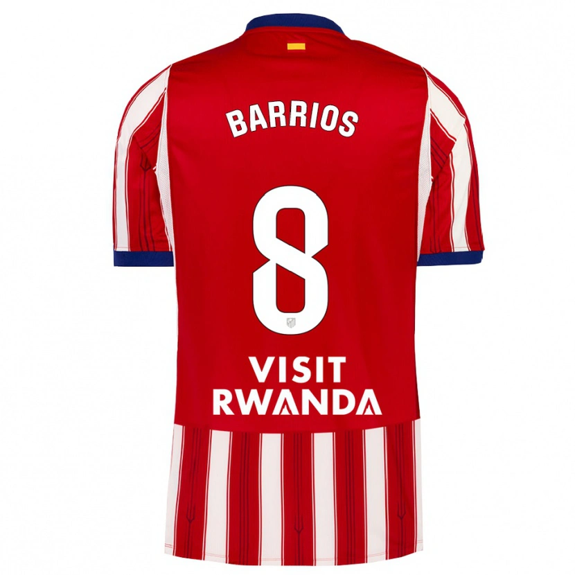 Danxen Dětské Pablo Barrios #8 Královská Modř Červená Bílá Domů Hráčské Dresy 2026/27 Dres