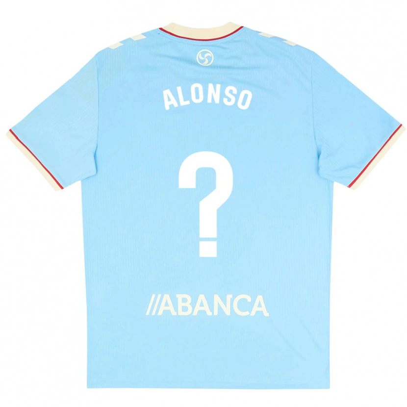 Danxen Dětské German Alonso #0 Nebesky Modrá Bílá Červená Domů Hráčské Dresy 2026/27 Dres