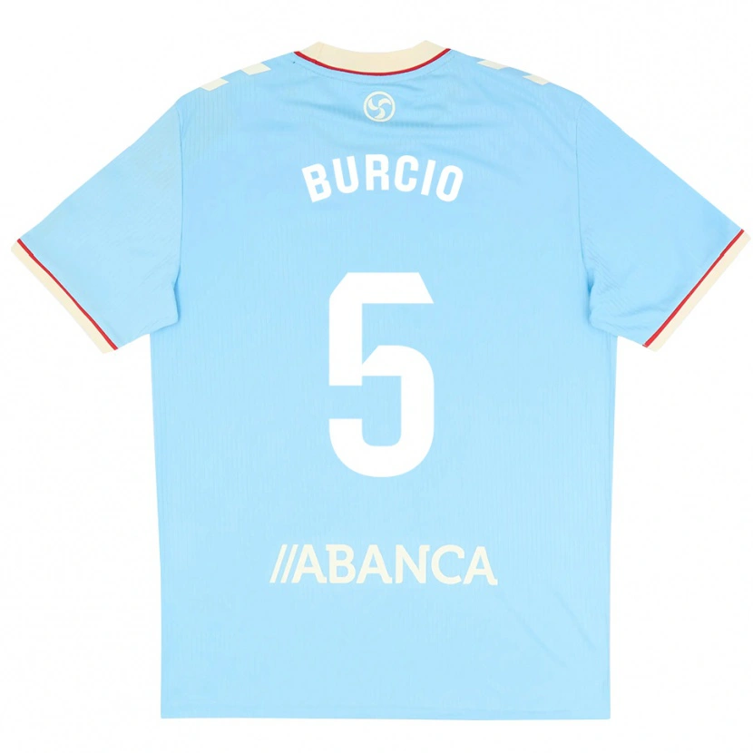 Danxen Dětské Hugo Burcio #5 Nebesky Modrá Bílá Červená Domů Hráčské Dresy 2026/27 Dres
