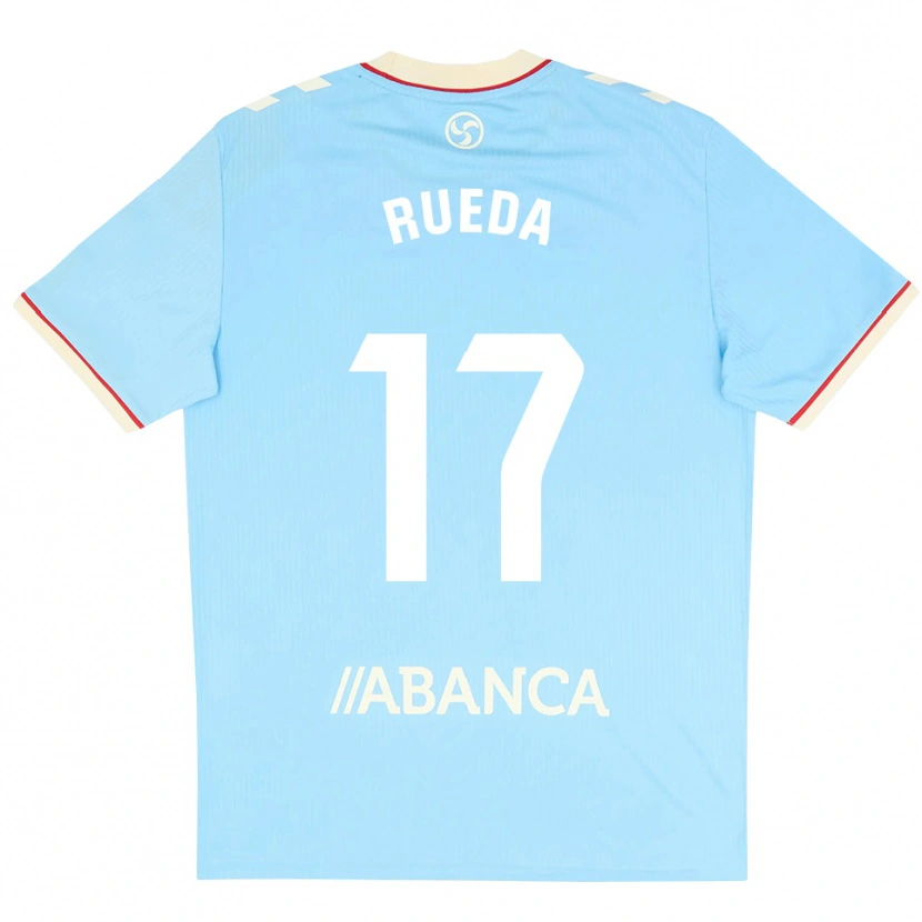 Danxen Dětské Javi Rueda #17 Nebesky Modrá Bílá Červená Domů Hráčské Dresy 2026/27 Dres