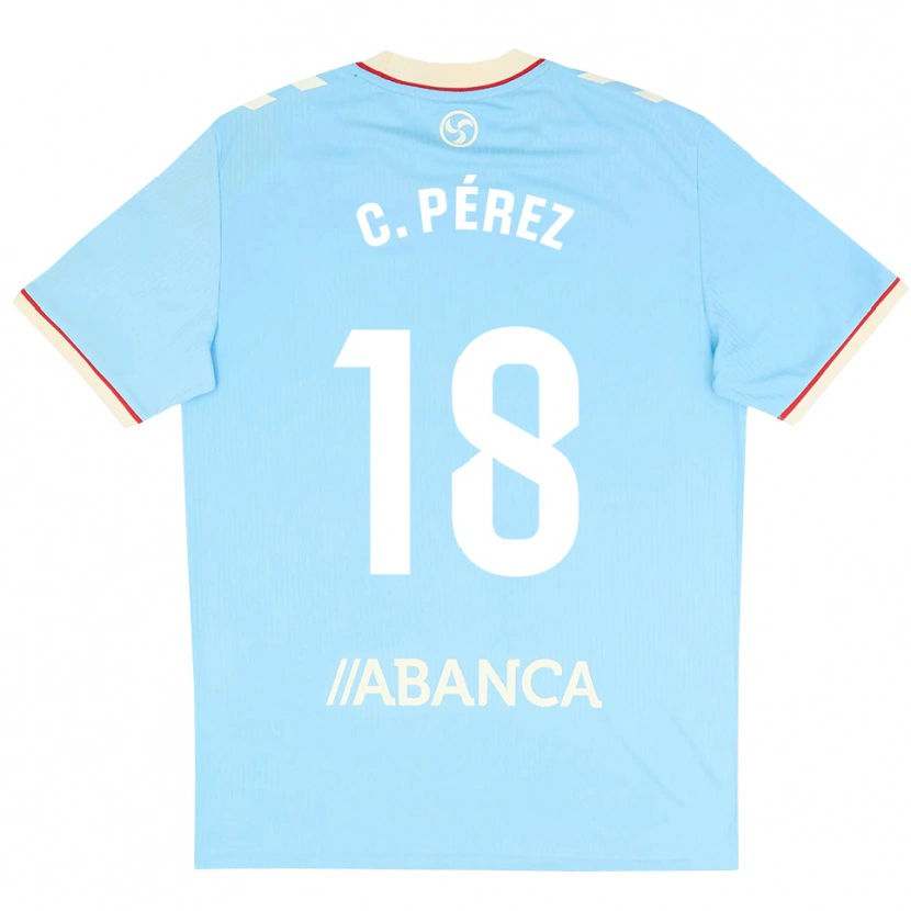 Danxen Dětské Carles Pérez #18 Nebesky Modrá Bílá Červená Domů Hráčské Dresy 2026/27 Dres