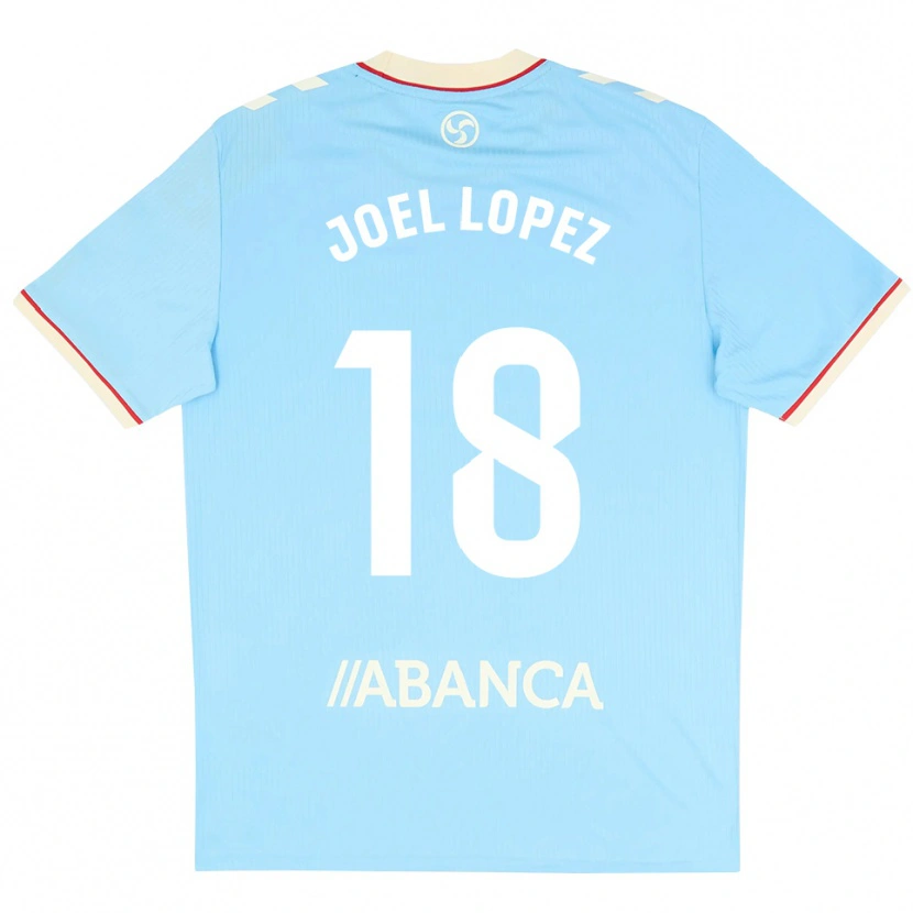 Danxen Dětské Joel López #18 Nebesky Modrá Bílá Červená Domů Hráčské Dresy 2026/27 Dres