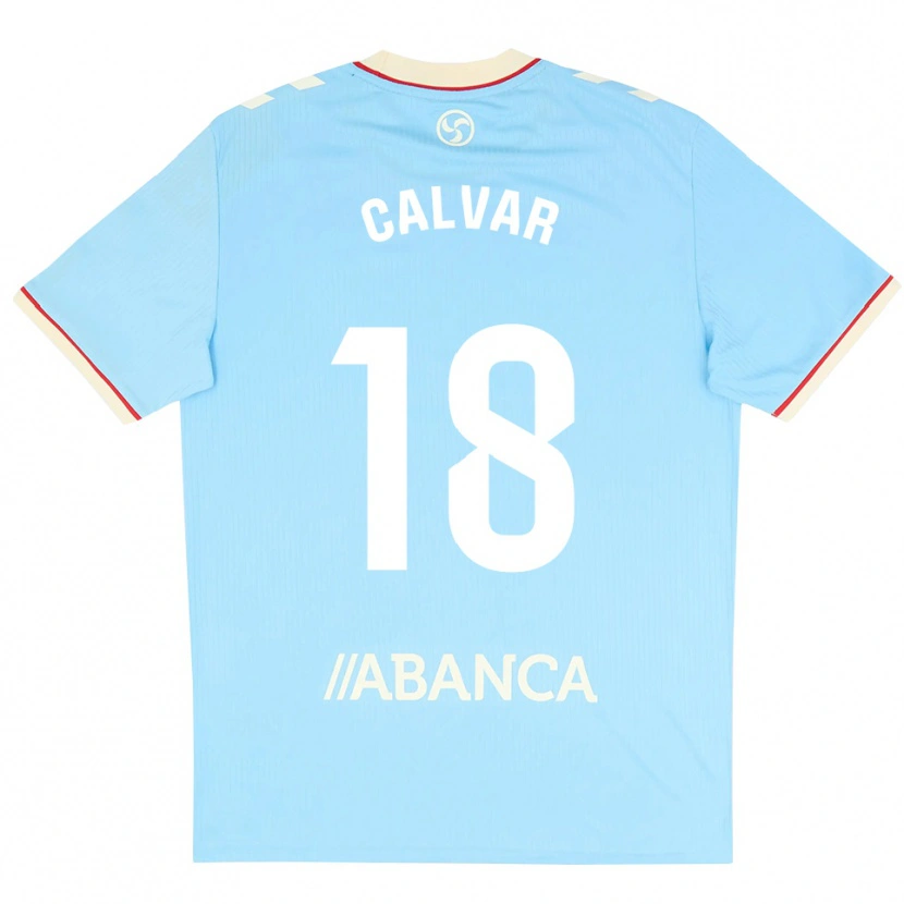 Danxen Dětské María Calvar #18 Nebesky Modrá Bílá Červená Domů Hráčské Dresy 2026/27 Dres