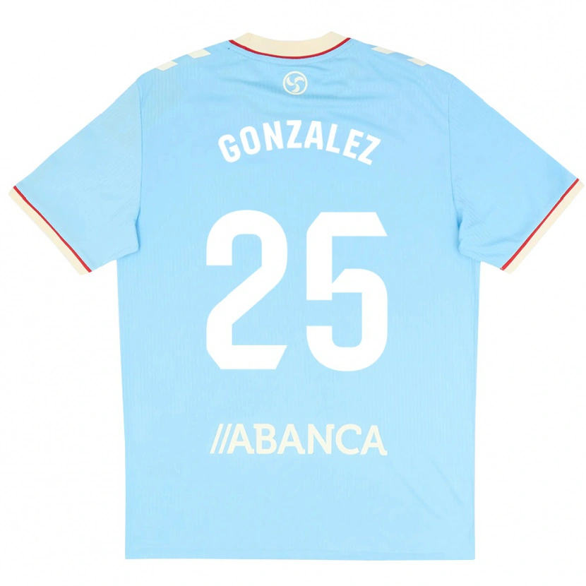Danxen Dětské Marcos González #25 Nebesky Modrá Bílá Červená Domů Hráčské Dresy 2026/27 Dres