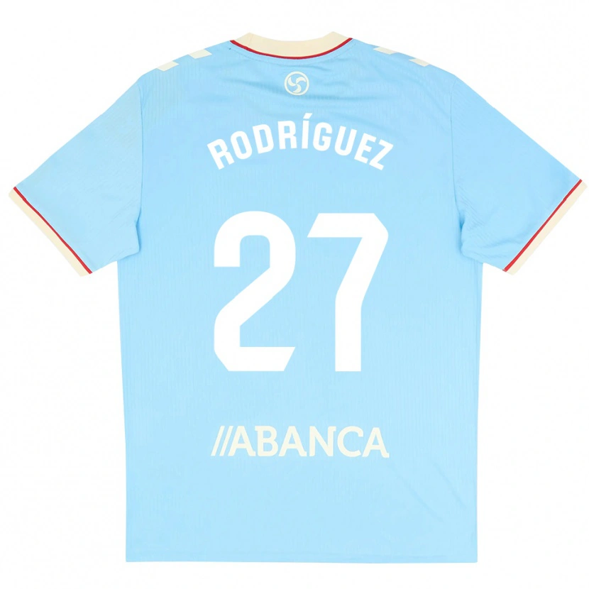 Danxen Dětské Noah Rodríguez #27 Nebesky Modrá Bílá Červená Domů Hráčské Dresy 2026/27 Dres