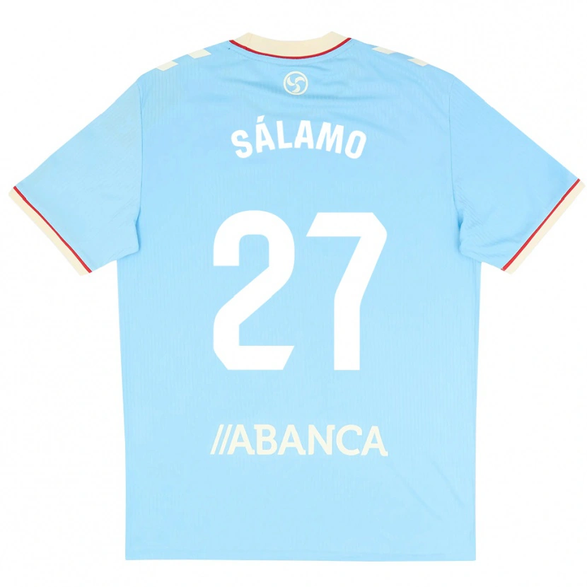 Danxen Dětské Jorge Sálamo #27 Nebesky Modrá Bílá Červená Domů Hráčské Dresy 2026/27 Dres