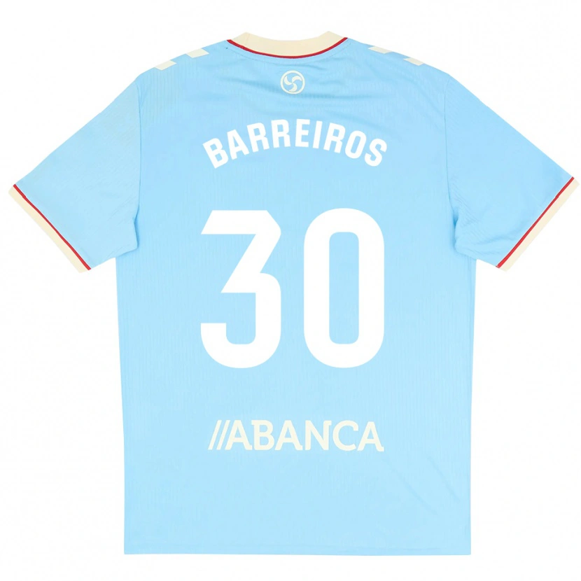 Danxen Dětské Iago Barreiros #30 Nebesky Modrá Bílá Červená Domů Hráčské Dresy 2026/27 Dres