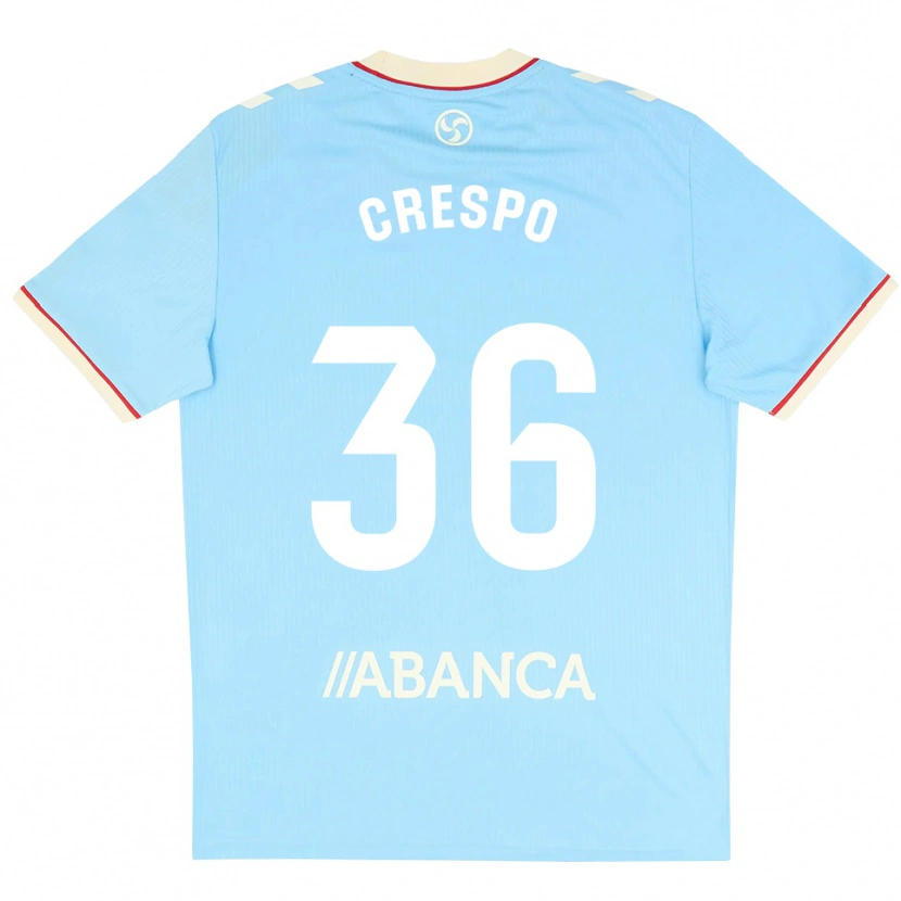 Danxen Dětské Yoel Crespo #36 Nebesky Modrá Bílá Červená Domů Hráčské Dresy 2026/27 Dres