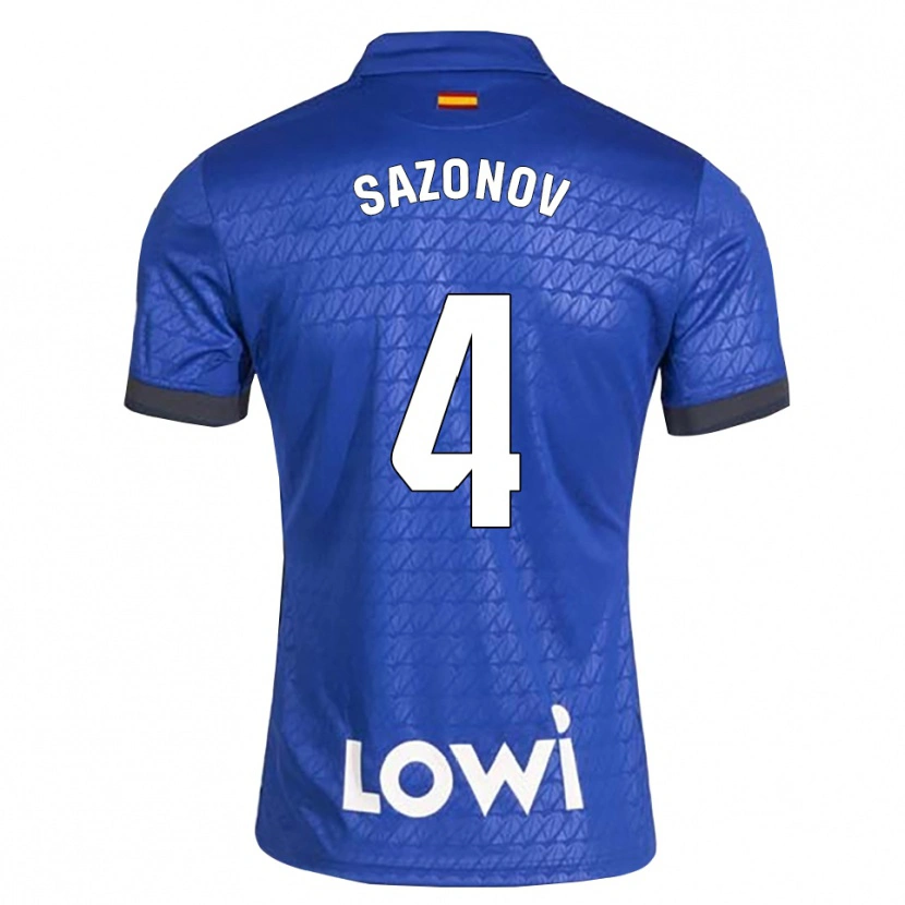 Danxen Dětské Saba Sazonov #4 Modrá Bílá Černá Domů Hráčské Dresy 2026/27 Dres