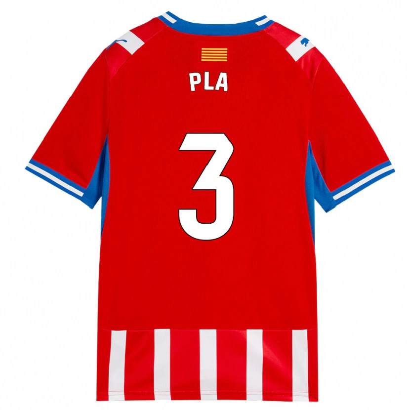 Danxen Dětské Marta Pla #3 Červená Bílá Nebesky Modrá Domů Hráčské Dresy 2026/27 Dres