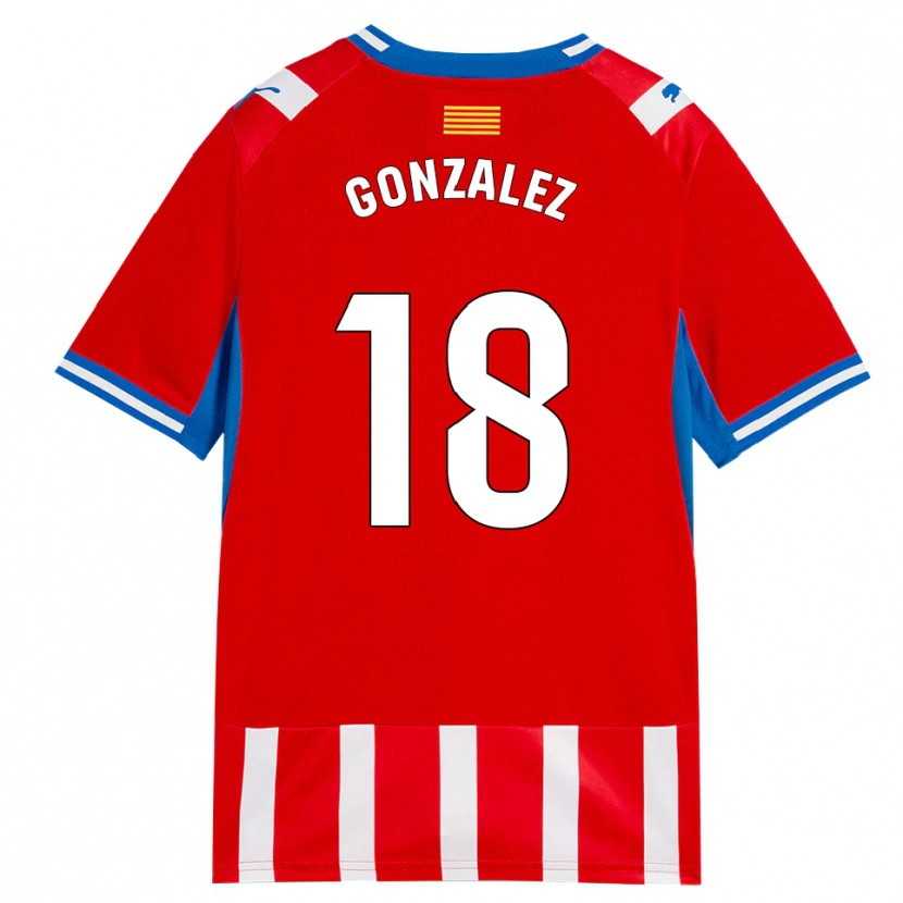 Danxen Dětské Gerard Gonzalez #18 Červená Bílá Nebesky Modrá Domů Hráčské Dresy 2026/27 Dres