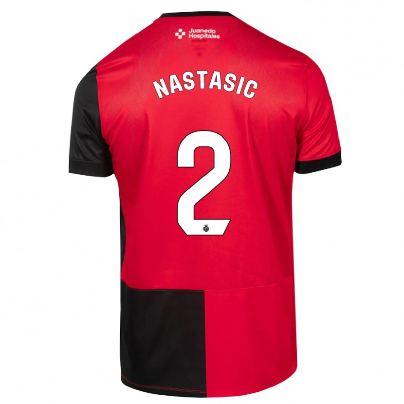 Danxen Dětské Matija Nastasic #2 Černá Červená Bílá Domů Hráčské Dresy 2026/27 Dres