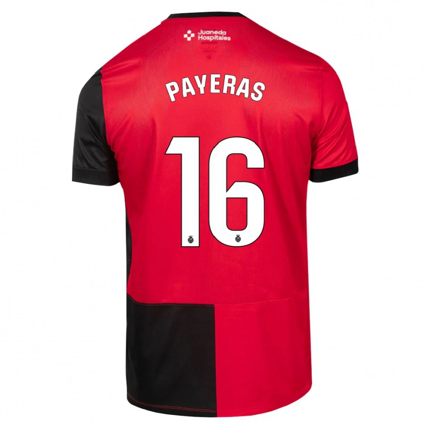 Danxen Dětské Martí Payeras #16 Černá Červená Bílá Domů Hráčské Dresy 2026/27 Dres