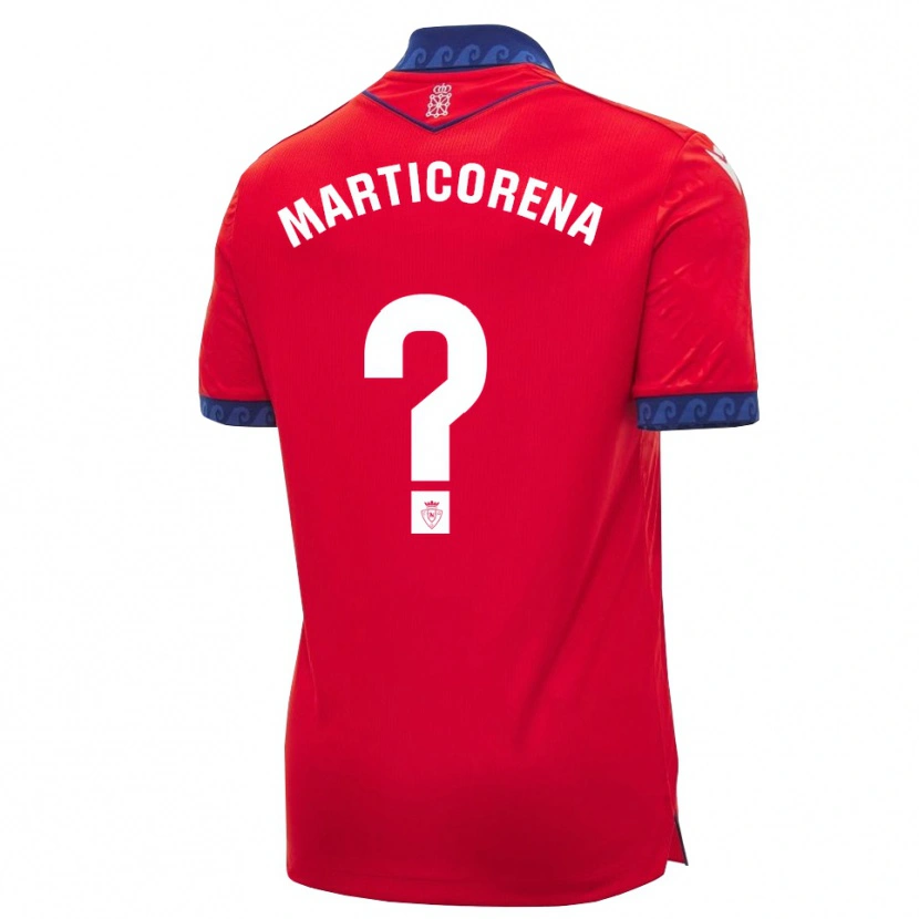 Danxen Dětské Ander Marticorena #0 Červená Tmavě Modrá Bílá Domů Hráčské Dresy 2026/27 Dres