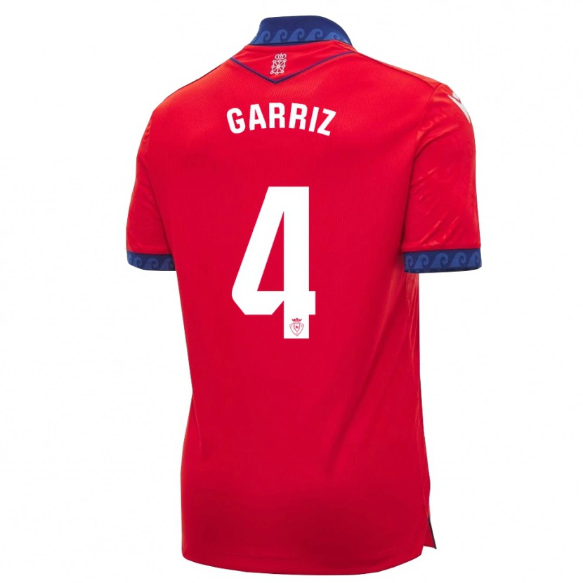 Danxen Dětské Ibaider Garriz #4 Červená Tmavě Modrá Bílá Domů Hráčské Dresy 2026/27 Dres