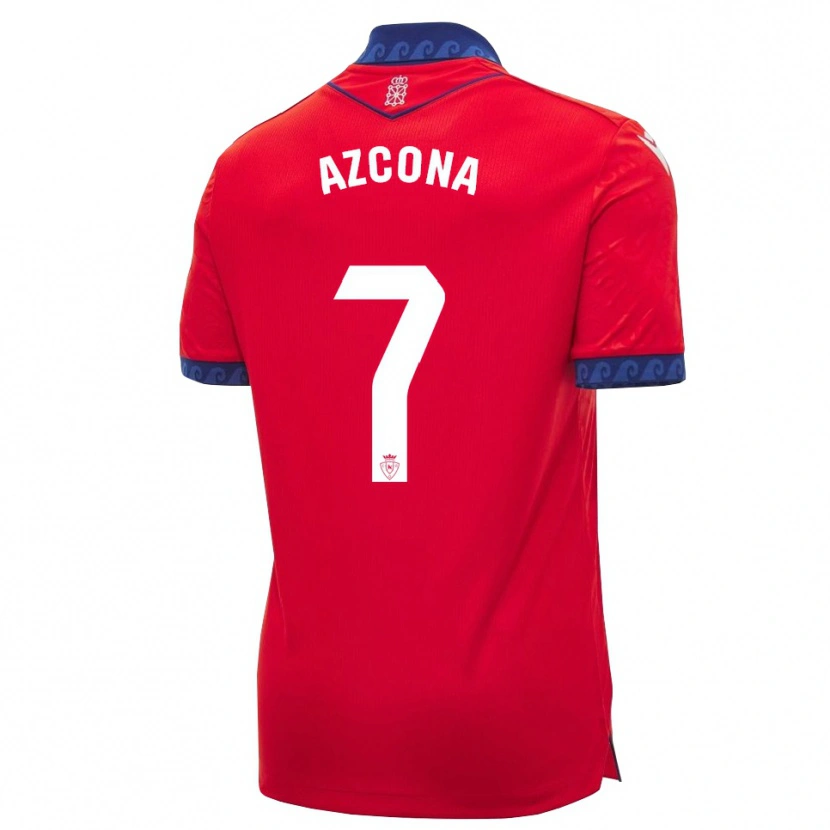 Danxen Dětské Rubén Azcona #7 Červená Tmavě Modrá Bílá Domů Hráčské Dresy 2026/27 Dres