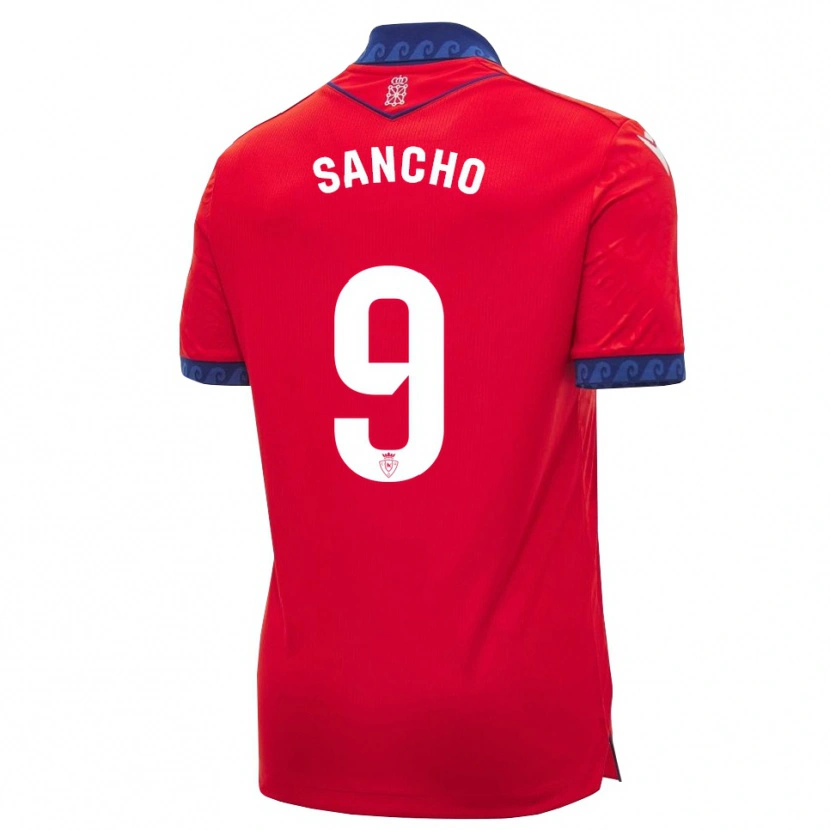 Danxen Dětské Dani Sancho #9 Červená Tmavě Modrá Bílá Domů Hráčské Dresy 2026/27 Dres