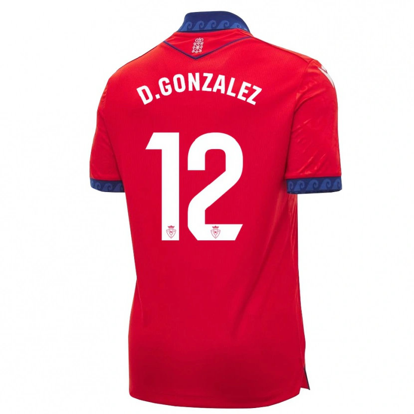Danxen Dětské Dani González #12 Červená Tmavě Modrá Bílá Domů Hráčské Dresy 2026/27 Dres