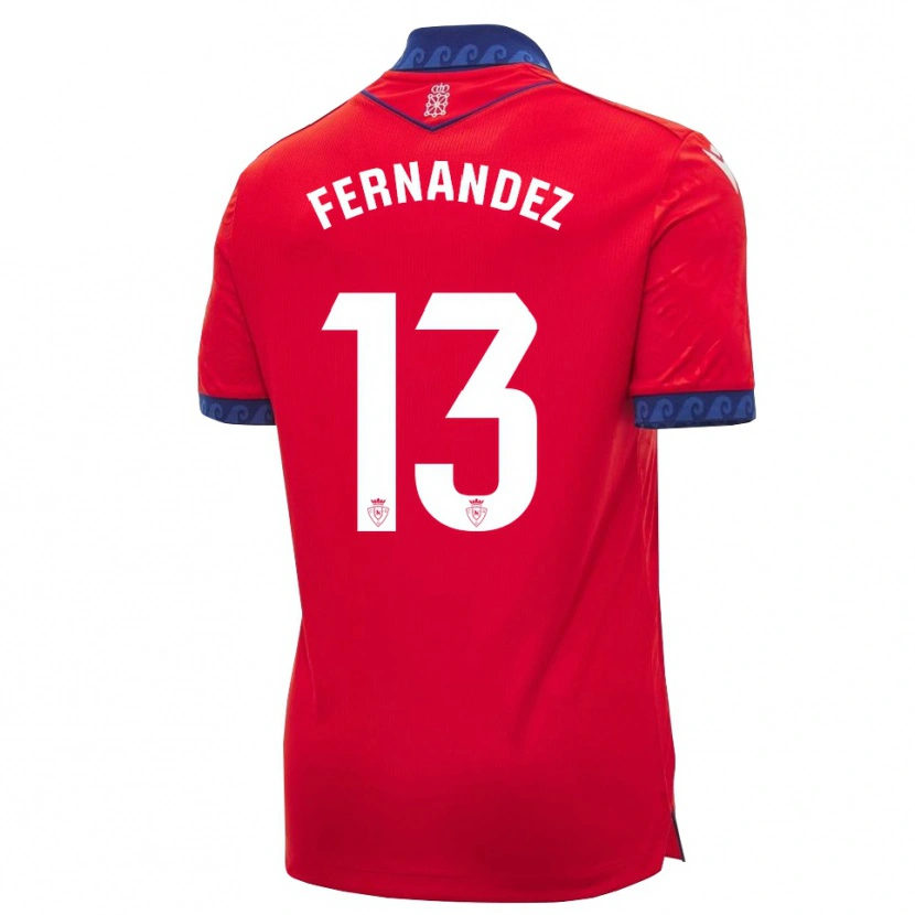 Danxen Dětské Aitor Fernández #13 Červená Tmavě Modrá Bílá Domů Hráčské Dresy 2026/27 Dres