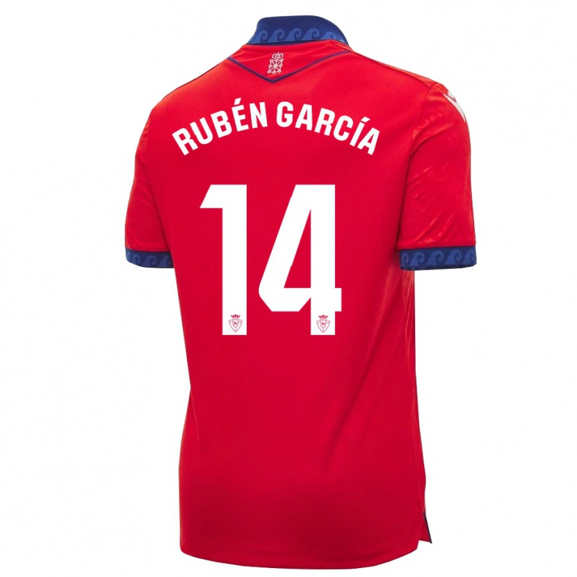 Danxen Dětské Rubén García #14 Červená Tmavě Modrá Bílá Domů Hráčské Dresy 2026/27 Dres