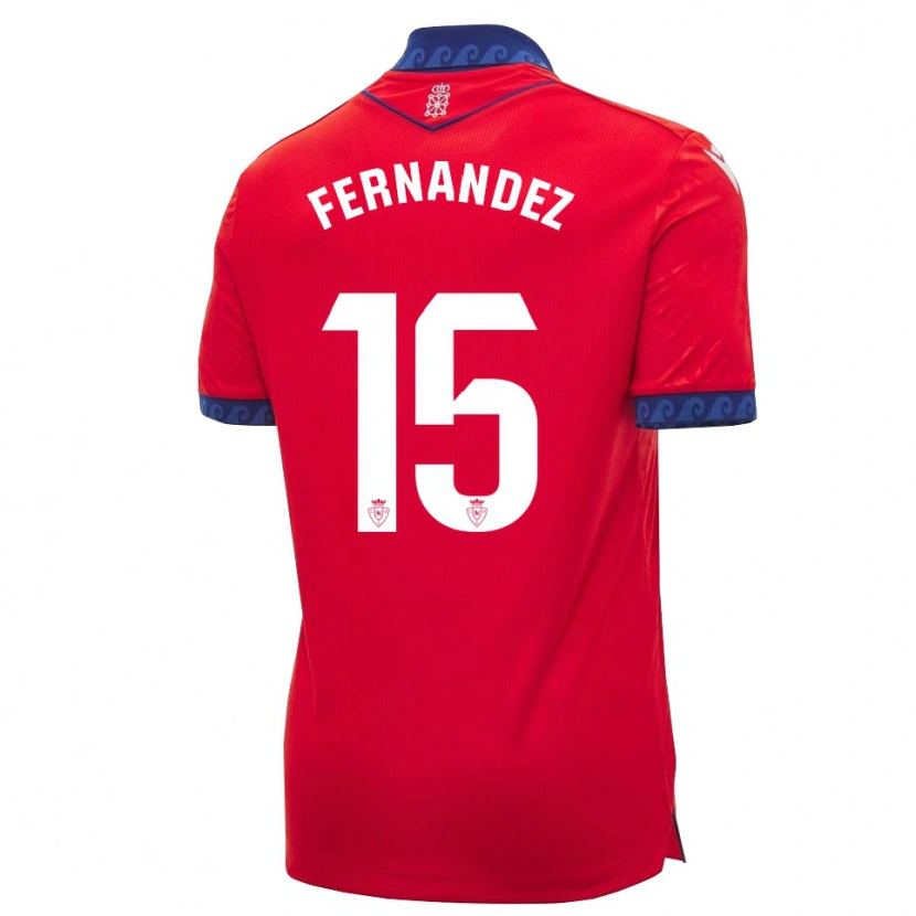 Danxen Dětské Leyre Fernández Sánchez #15 Červená Tmavě Modrá Bílá Domů Hráčské Dresy 2026/27 Dres