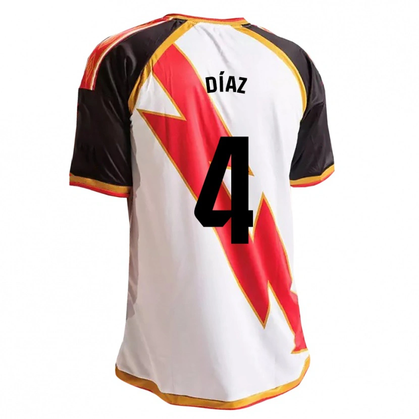 Danxen Dětské Pedro Díaz #4 Černá Červená Bílá Zlatá Domů Hráčské Dresy 2026/27 Dres