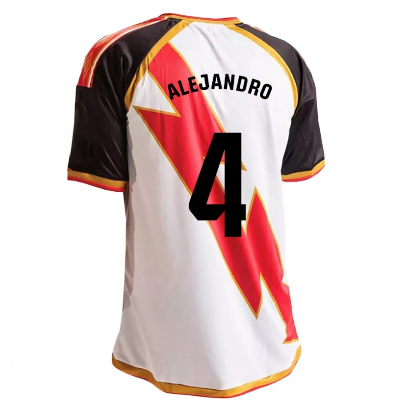 Danxen Dětské Alejandro López #4 Černá Červená Bílá Zlatá Domů Hráčské Dresy 2026/27 Dres