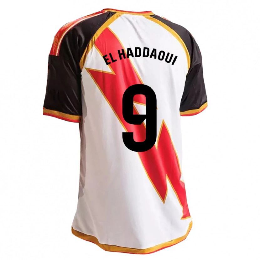 Danxen Dětské Hamza El Haddaoui #9 Černá Červená Bílá Zlatá Domů Hráčské Dresy 2026/27 Dres