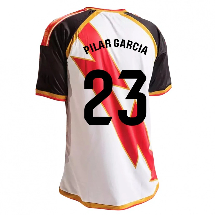 Danxen Dětské María Pilar García Villalba #23 Černá Červená Bílá Zlatá Domů Hráčské Dresy 2026/27 Dres