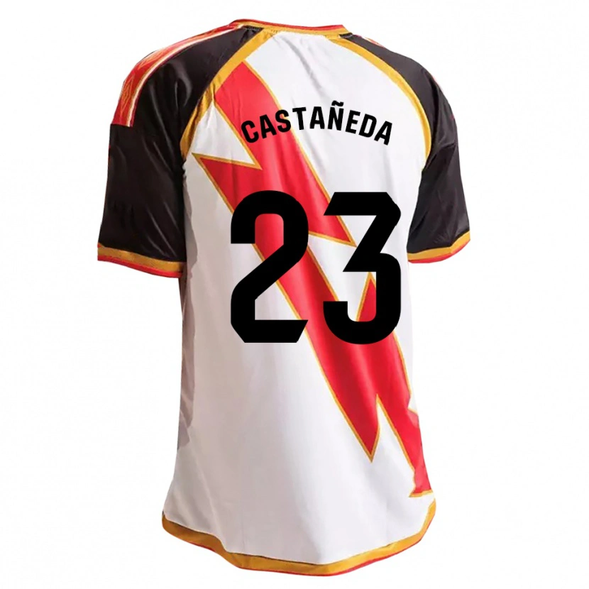 Danxen Dětské Ana Sofía Castañeda Giraldo #23 Černá Červená Bílá Zlatá Domů Hráčské Dresy 2026/27 Dres