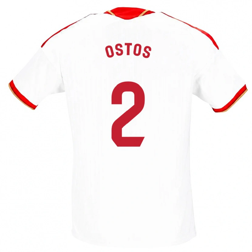 Danxen Dětské Fran Ostos #2 Bílá Červená Domů Hráčské Dresy 2026/27 Dres