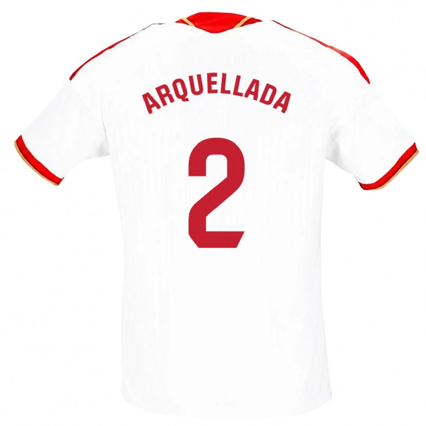 Danxen Dětské Álvaro Arquellada #2 Bílá Červená Domů Hráčské Dresy 2026/27 Dres
