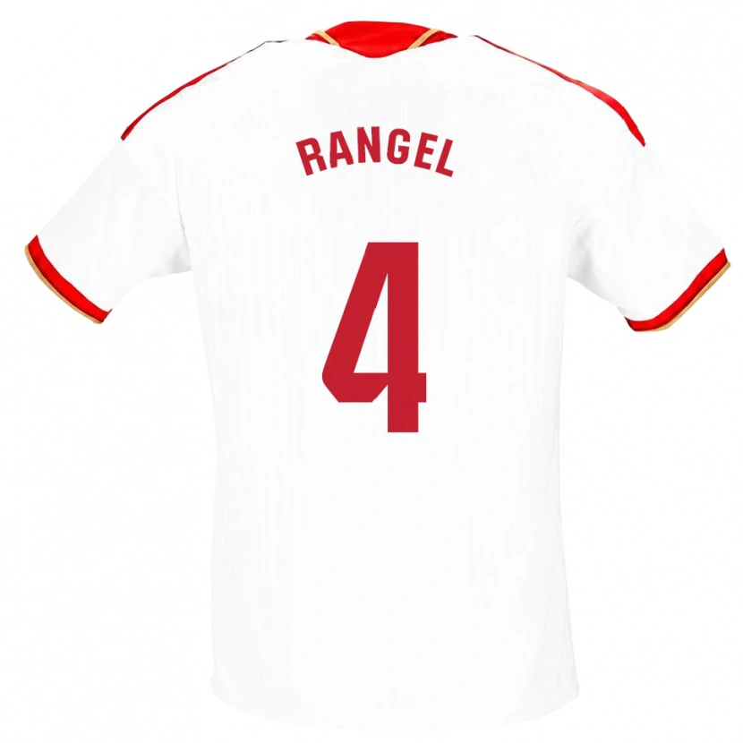 Danxen Dětské Héctor Rangel #4 Bílá Červená Domů Hráčské Dresy 2026/27 Dres
